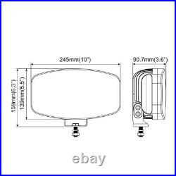 Fit Scania Volvo DAF MAN Truck 10'' 63W Jumbo Oval Led Neon Spot Fog Light Lamp