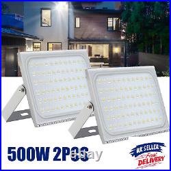 Flood Security Outdoor Lights Spot Light 500W Floodlight LED Watt Garden 2x Lamp