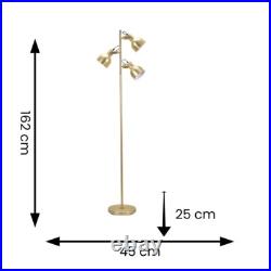 Floor Lamp Free Standing Living Room Light 3 Arm Adjustable Spotlight Lights