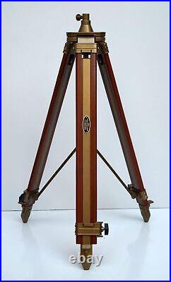 Floor Tripod Stand Antique Wooden for Shade Lamp Spot Light Home Décor