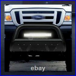 For 1998-2011 Ford Ranger Textured Blk Studded Mesh Bull Bar+120W CREE LED Light