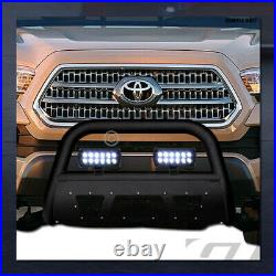 For 2016-2021 Toyota Tacoma Matte Blk Studded Mesh Bull Bar+36W CREE LED Lights