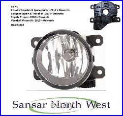 For Peugeot Expert Front Fog Lamp Spot Light Dual Sided 2016 Onwards Models