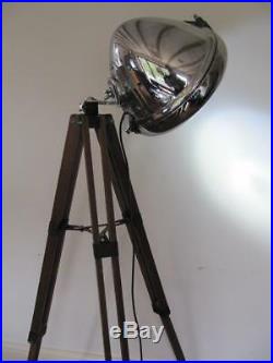 GENUINE ANTIQUE 1930s ROLLS ROYCE HEADLAMP LAMP ON TRIPOD STAND SPOTLIGHT