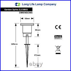 Garden Spike Lights Adjustable Outdoor Ground Spotlight IP65 GU10 ZLC086S