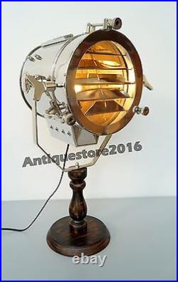 HOLLYWOOD DESIGN TABLE SEARCH LIGHT WITH STAND Vintage Spot Light Studio Lamp
