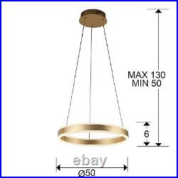 Haengelampe Ceiling Light Gold Ring LED Designer Lamp Luxury Spotlight Helia Ø50