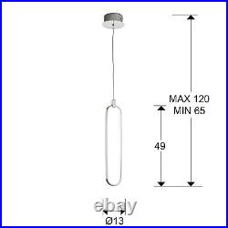 Haengelampe Ceiling Silver Chrome LED Designer Lamp Luxury Spotlight Colette
