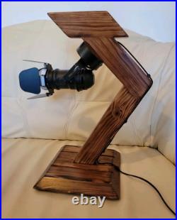 Handcrafted Wooden Lamp With Edison Spot Light Bulb