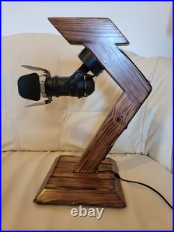 Handcrafted Wooden Lamp With Edison Spot Light Bulb