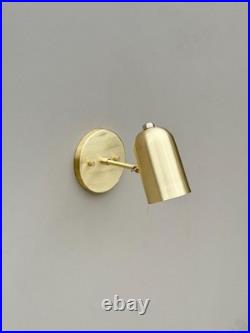 Handmade Brass Sconce Adjustable Modern Cylinder Wall Lamp Table Spot Light