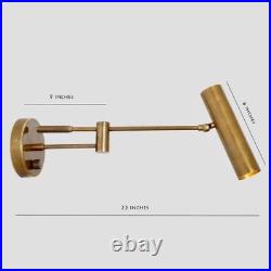 Handmade Contemporary Brass Spot Light Bedroom Reading Light Modern Wall Lamp