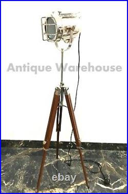 Handmade Floor Lamp Nautical Tripod Studio Searchlight Vintage Modern Spot Light