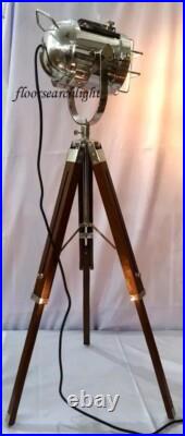 Handmade Nautical Designer Studio Floor Lamp Tripod Stand Spot Searchlight