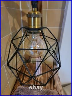 Handmade Unique Wooden Lamp. Edison E27 Bulb