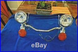 Harley Davidson Touring Fog Lamps Spot Lights Bracket Passing Auxiliary Unused
