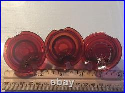 Harley Lens Vintage Original Red Glass Tail Light Lamp Taillight Indian Glass $