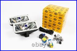 Hella Comet 550 Spot Light Lamp Driving Set Pair With Bulbs And Fitting Kit