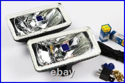 Hella Comet 550 Spot Light Lamp Driving Set Pair With Bulbs And Fitting Kit