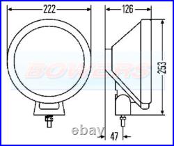 Hella Rallye 3000 9 Black Driving Light Spot Light Spot Lamp With Side Light Hella Rallye 3000 9 Black Driving Light Spot Light Spot Lamp With Side Light