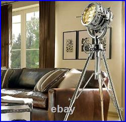 Hollywood Floor Lamp Tripod Light Spotlight Vintage Nautical Studio Searchlight