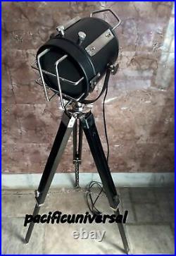 Hollywood Searchlight With Black Tripod Floor Lamps Marine Spot Light