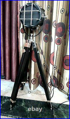 Hollywood Searchlight With Black Tripod Floor Lamps Marine Spot Light