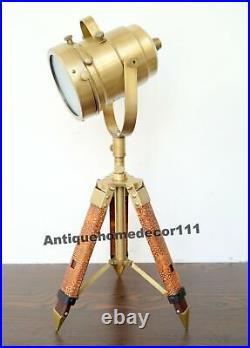 Hollywood Spotlight Searchlight Table LampStudio Home Decorative Leather Tripod