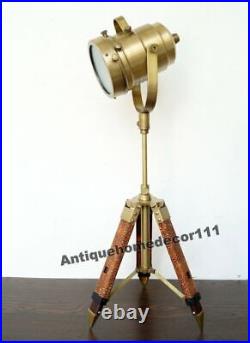 Hollywood Spotlight Searchlight Table LampStudio Home Decorative Leather Tripod