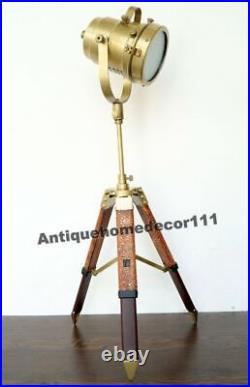 Hollywood Spotlight Searchlight Table LampStudio Home Decorative Leather Tripod