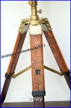 Hollywood Spotlight Searchlight Table LampStudio Home Decorative Leather Tripod