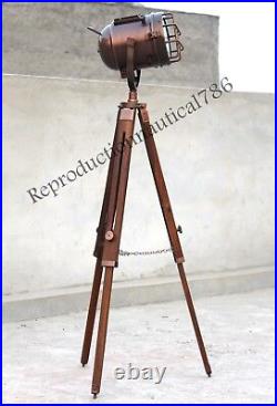 Hollywood Studio Modern Searchlight Handmade Copper Antique Floor Lamp Decor