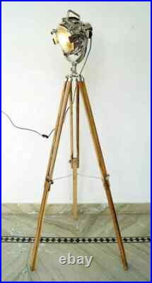 Home- decor Spot light With wooden tripod search light lamp floor lamp theater