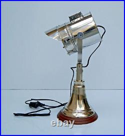 House decor table lamp vintage industrial spotlight chrome silver finish retro