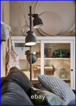IKEA HEKTAR FLOOR LAMP WITH 3 SPOTS DARK GREY HEIGHT 176 cm HOME / OFFICE