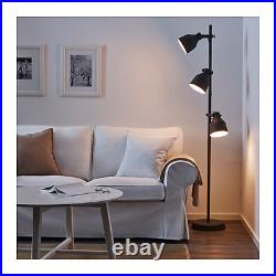 IKEA HEKTAR FLOOR LAMP WITH 3 SPOTS DARK GREY HEIGHT 176 cm HOME / OFFICE NEW