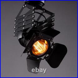 Industrial Ceiling Spotlight Track Retractable Pendant Lamp Indoor Ceiling Light