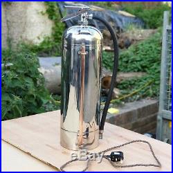 Industrial Lamp Large & Unique Stainless Art Deco Fire Extinguisher Steampunk