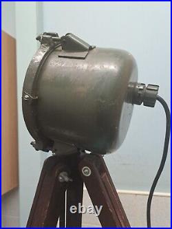 Industrial Naval Military SpotLight Ajustable Tripod Floor Lamp Working