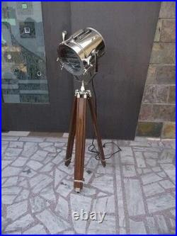 Industrial Spotlight Floor Lamp Tripod Stand Hollywood Floor Lamp for Living