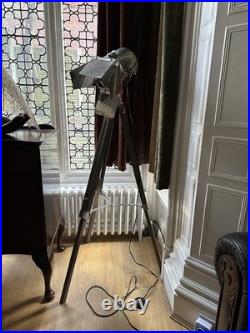 Industrial Tripod Floor Lamp Studio Spotlight Theatre Style Light 130cm