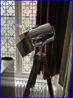 Industrial Tripod Floor Lamp Studio Spotlight Theatre Style Light 130cm