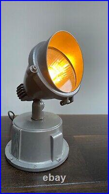 Industrial Vintage Retro Style Desk or Table Lamp Light ex Security Spotlight
