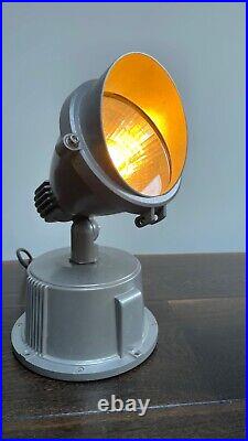 Industrial Vintage Retro Style Desk or Table Lamp Light ex Security Spotlight