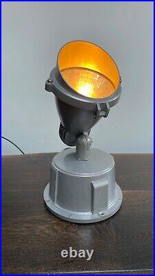 Industrial Vintage Retro Style Desk or Table Lamp Light ex Security Spotlight