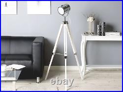 Industrial White Floor Lamp Tripod Metal Spotlight Living Room Alzette