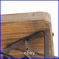 Industrial spotlight black with wood adjustable 4-light ceiling light RRP £179