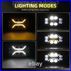Jumbo Oval LED Spot Lamp Demmon WithWhite & Amber DRL Driving Light 12v 24v Spider