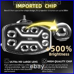 Jumbo Oval LED Spot Lamp Demmon WithWhite & Amber DRL Driving Light 12v 24v Spider