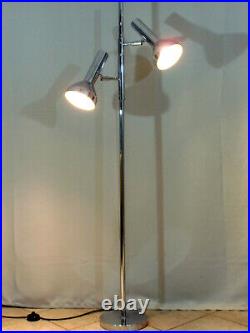 KOCH & LOWY CHROM SPOT LIGHTS FLOOR LAMP GERMAN MODERN VINTAGE PANTON 1970s OMI